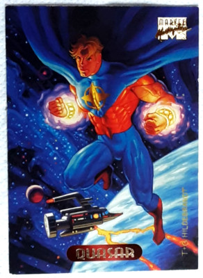 1994 Marvel Masterpiece Card 96 QUASAR.  Neuer Toplader.
