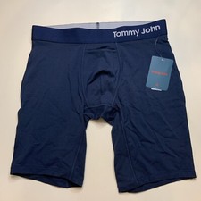 NWOT Mens Tommy John Cool Cotton Boxer Briefs Blue S 8  Inseam