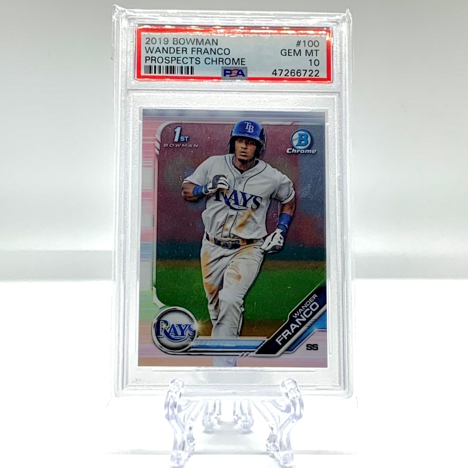 2019 WANDER FRANCO Bowman Chrome Prospects Chrome RC #BCP-100 PSA 10 GEM Rookie