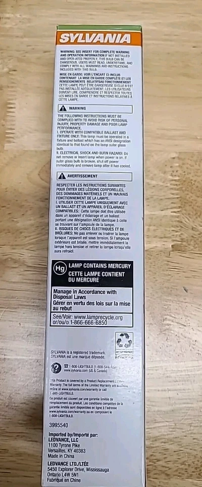 LOT X5 SYLVANIA 250W Plantastar High Pressure Sodium HID Grow Light T14.5 S50 - Image 4 of 4