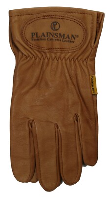 1 Pair Plainsman Premium Goatskin Cabretta Brown Leather Gloves S-XL NEW