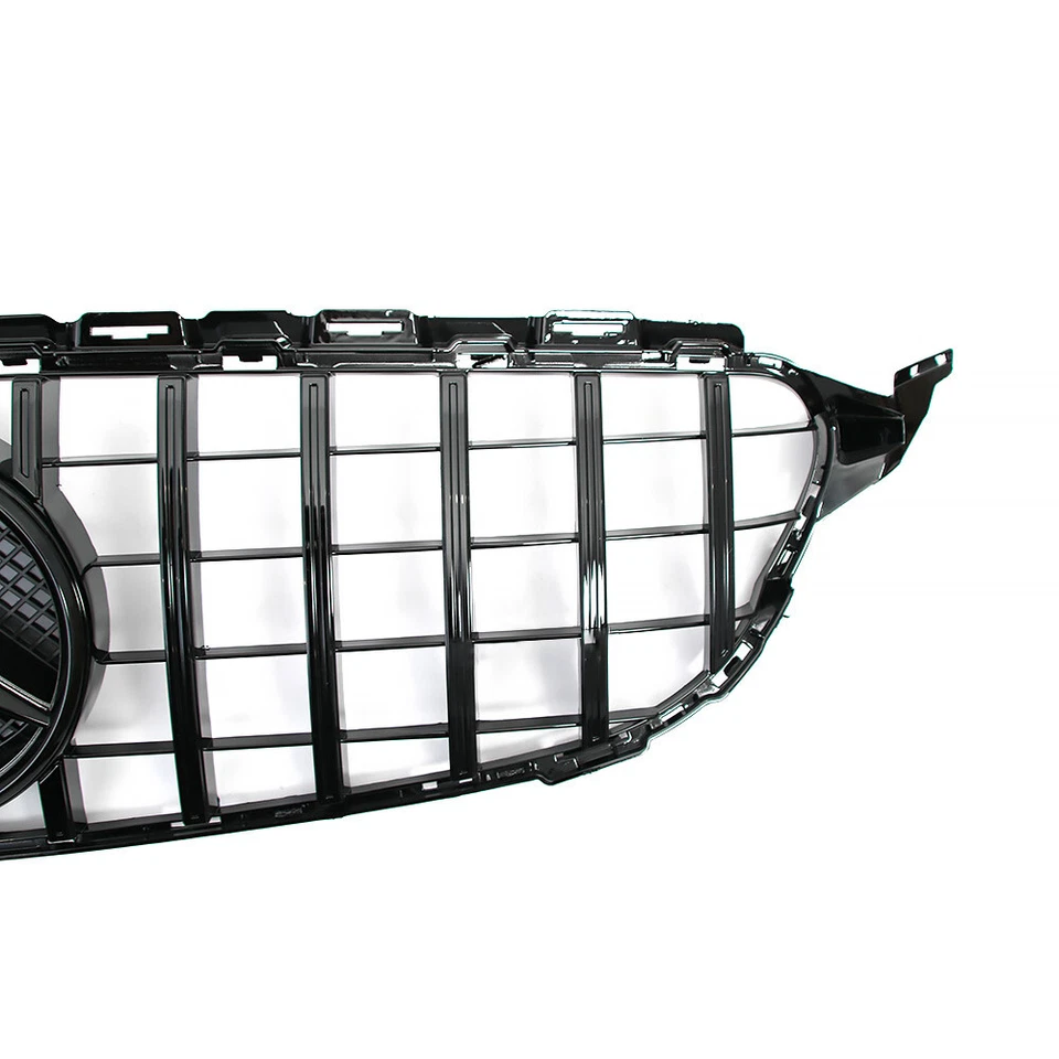 For Mercedes Benz W205 C300 C43 2015-2018 Front Grill Grille Black W/LED Emblem - Image 4 of 4
