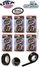12 Rolls General 3/4" X 20yds Vinyl PVC Black Insulated Electrical Tape 6 Pack 