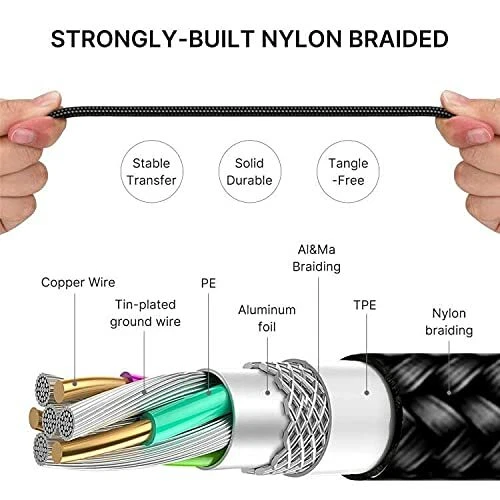 3 in 1 USB Fast Charging Cable Universal Charger For Micro USB-C iPhone 11 12 13 - Image 4 of 4