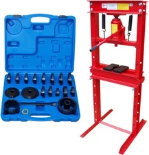 Werkstattpresse 20T Hydraulikpresse + Druckstücksatz 56-88mm – Rahmenpresse