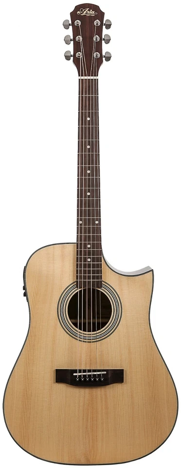 Guitarra Aria Sólida Sitka Tapa de Abeto/Eq AEQ4  Foto 2 de 3