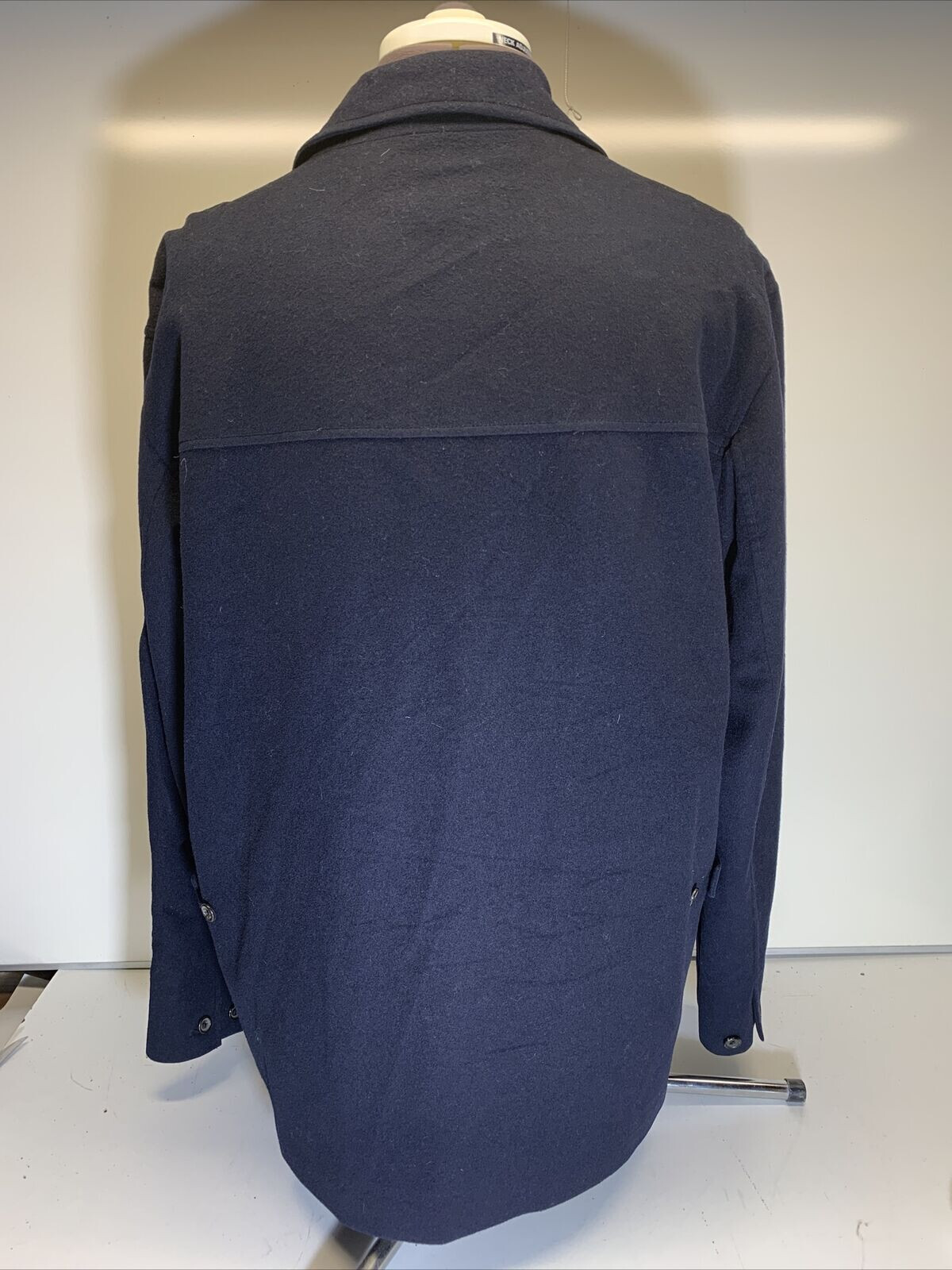 Ralph Lauren Purple Label $1395 Navy Wool Zip Front Jacket Size: M Excellent image 2