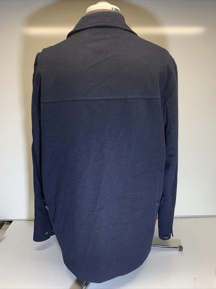 Ralph Lauren 紫色标签 1395 美元海军蓝羊毛拉链前夹克尺寸:M 上好 — 第 2/4 张图片