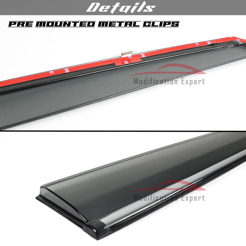 Para Mazda 3 Axela 2014-2018 moldura cromada viseras de ventana tintadas contra la lluvia protectores de lluvia Foto 4 de 4