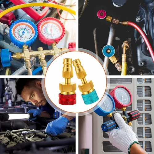 R1234YF to R134A Quick Coupler Adapter Fits Car A/C High Low Side Conversion Kit - Picture 7 of 30