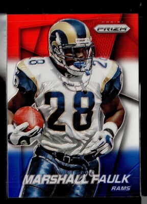 2014 PRIZM RED WHITE BLUE 48 Marshall Faulk - St. Louis Rams