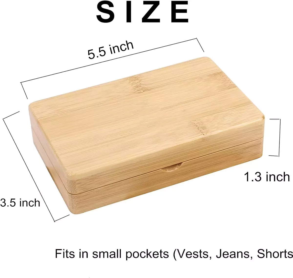 Maxcatch Natural Wooden Fly Fishing Box Case Double Side Foam