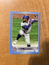 2022 Topps Series 2 - Yonny Hernandez - #363 Father's Day Blue Parallel #d 02/50