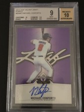 2014 Leaf Valiant Draft Michael Conforto Purple Autograph RC #/25! BGS 9 Mint 🔥