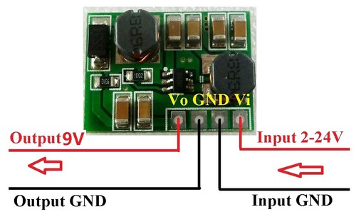 800MA 3.3V 3.7V 5V 6V 12V 15V to 9V DC DC Boost-Buck UP And Down Auto Converter - Picture 3 of 9