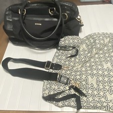 Rebecca Minkoff, leather/poly/nylon Knocked Up diaper bag Black