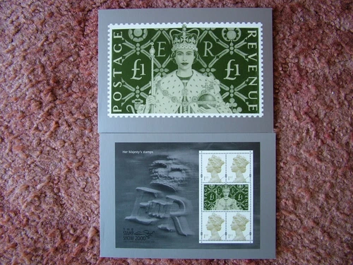 PHQ Stamp card No PSM 03 HER MAJESTYS STAMPS 2000. 2 card set Mint Condition.