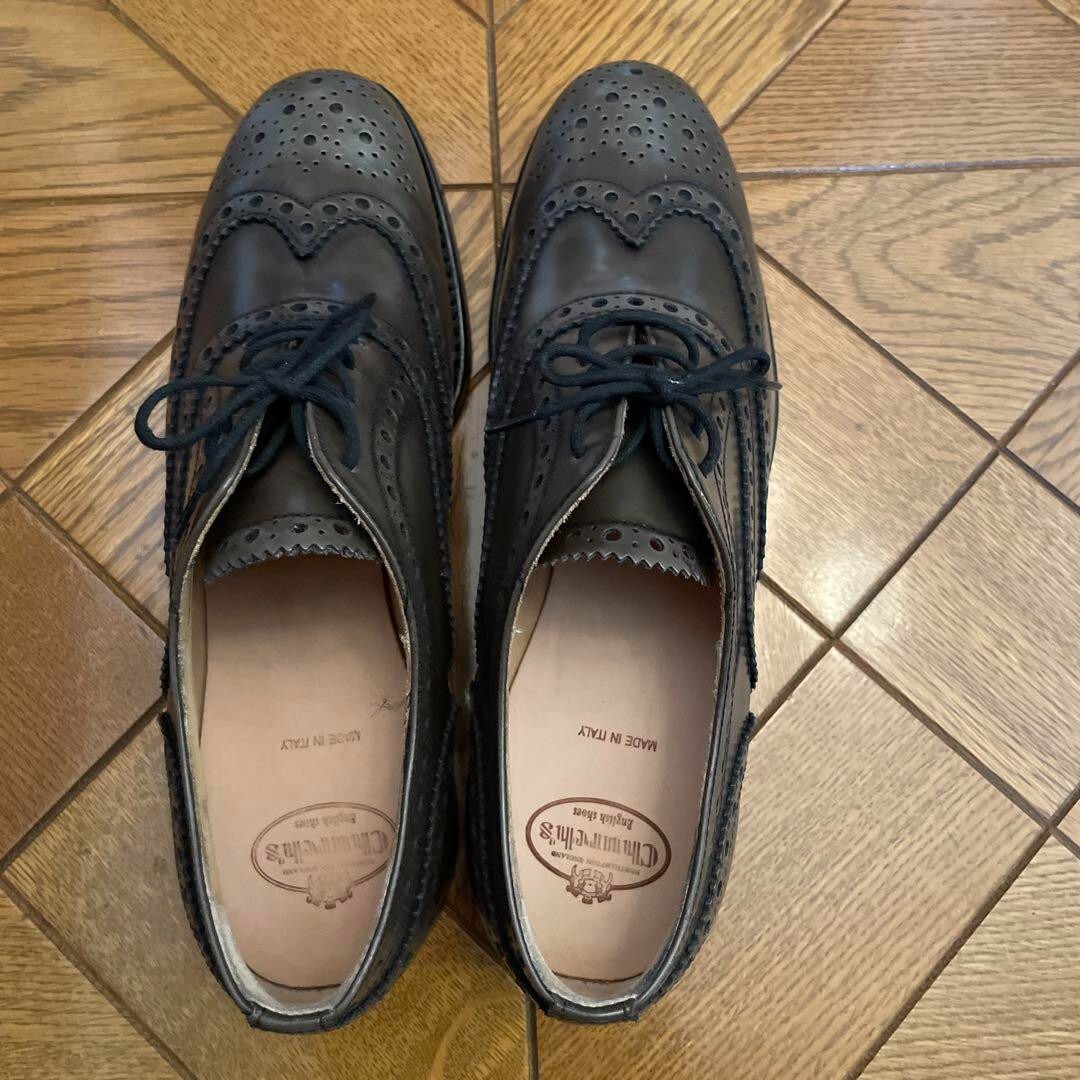 Church's POLISHED FUME SMOKE Leather shoes SIZE:37 Women's