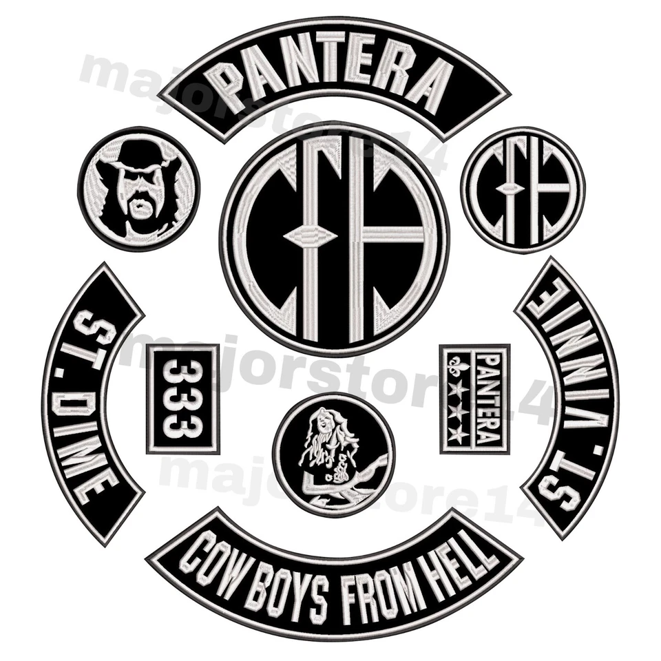 EMBROIDERED PANTERA CFH FULL PATCH SET 10pcs - Image 3 of 3