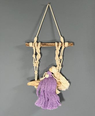 Wandbild Makramee Wandbehang Jungfrau Handarbeit Wanddeko tolles Geschenk