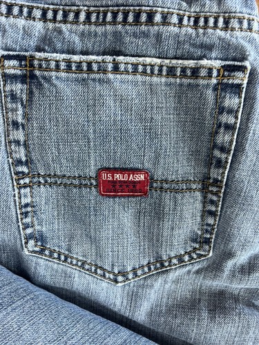 US Polo Assn. Ralph Lauren Youth Size 14 Straight Denim Blue Jeans 28x26 - Picture 7 of 7