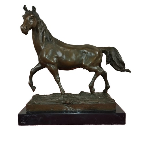 MILO. HORSE. SCULPTURE IN CHISELED BRONZE. EUROPE. TWENTIETH CENTURY