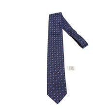 Italo Ferretti NWT Neck Tie in Navy/Blue Geo Pattern 100% Silk Made in Italy