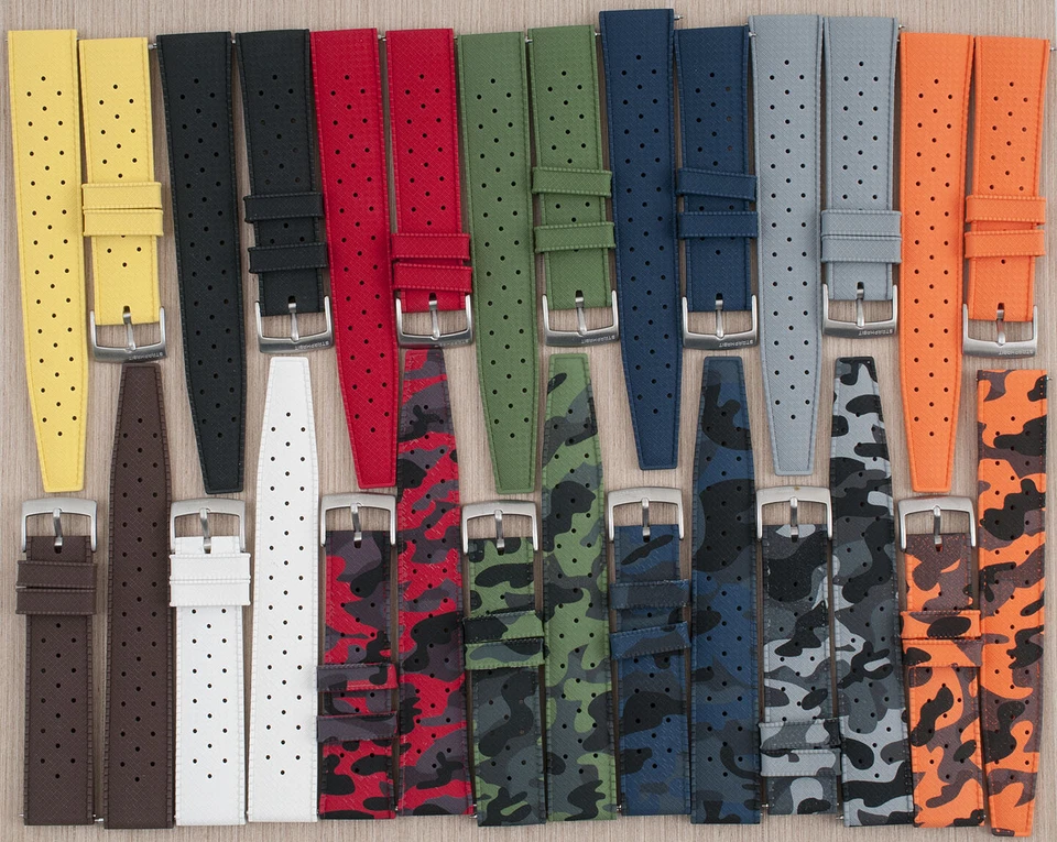 FKM Rubber Tropical Quick Release Watch Strap Band Dive Silicone Replacement SKX - Image 2 of 4