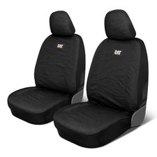 CAT DuraDrive Car Front Seat Cover - 2 Pcs - Black - Black