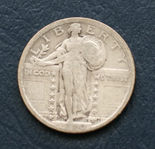 1920 STANDING LIBERTY QUARTER *FINE DETAILS - WEAR on DATE*