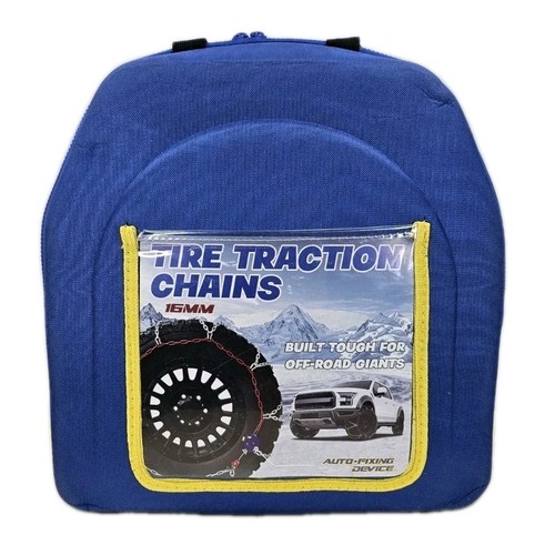 16MM TIRE TRACTION SNOW CHAINS SET PAIRE PICKUP TRUCKS & LARGE SUV AUVEBY HYR A