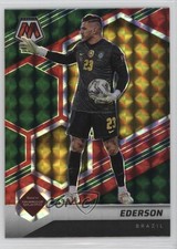 2021 Panini Mosaic FIFA Road to World Cup Choice Red & Green Prizm Ederson 0n3k