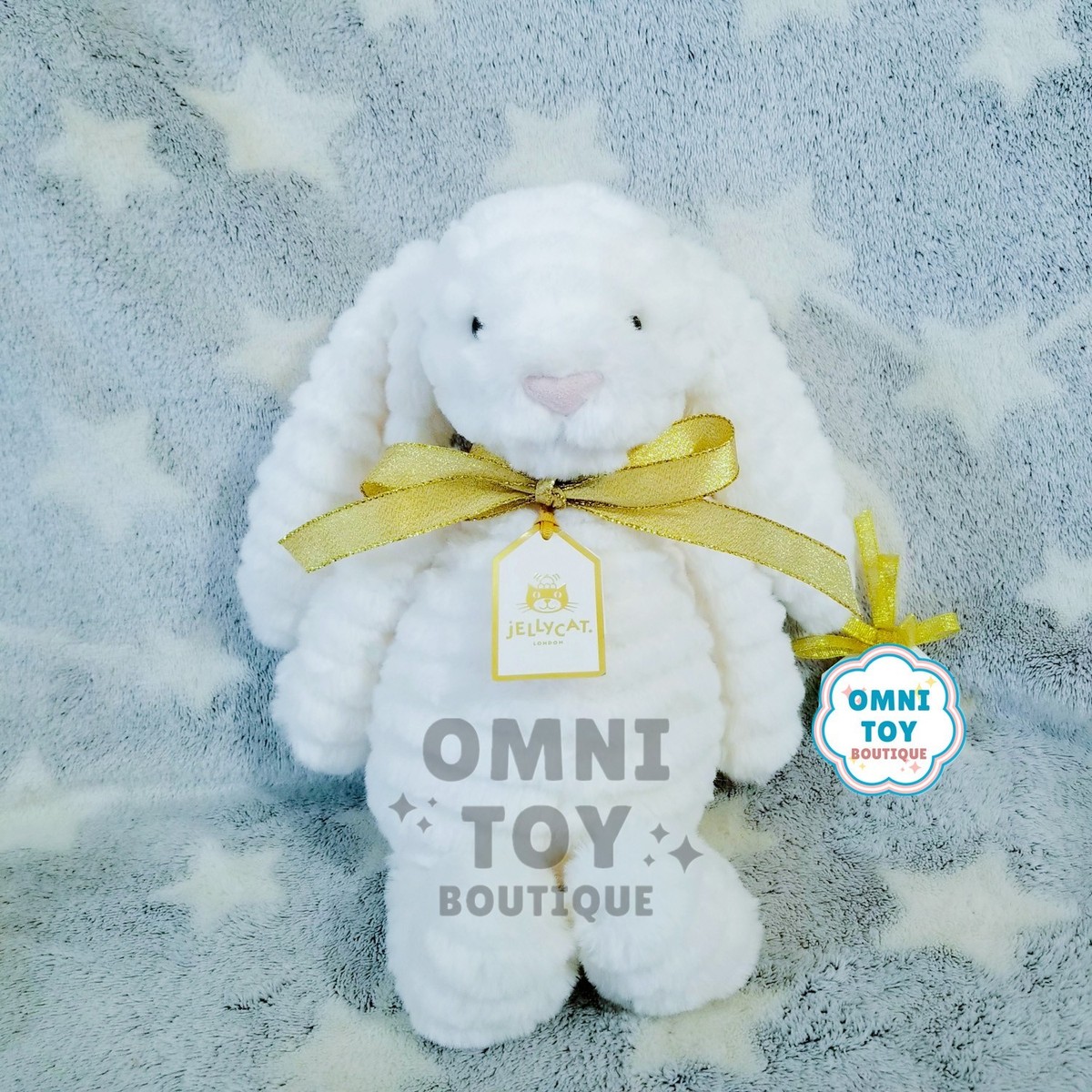 Jellycat Bashful Luxe Bunny Nimbus Medium Plush Toy BAS3NIM Easter