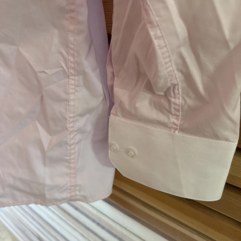 BERLIONI MENS ITALY DRESS SHIRT TWO-TONE LONG SLEEVE  FRENCH CUFF 3 XL CL-1-21 - Image 3 of 4