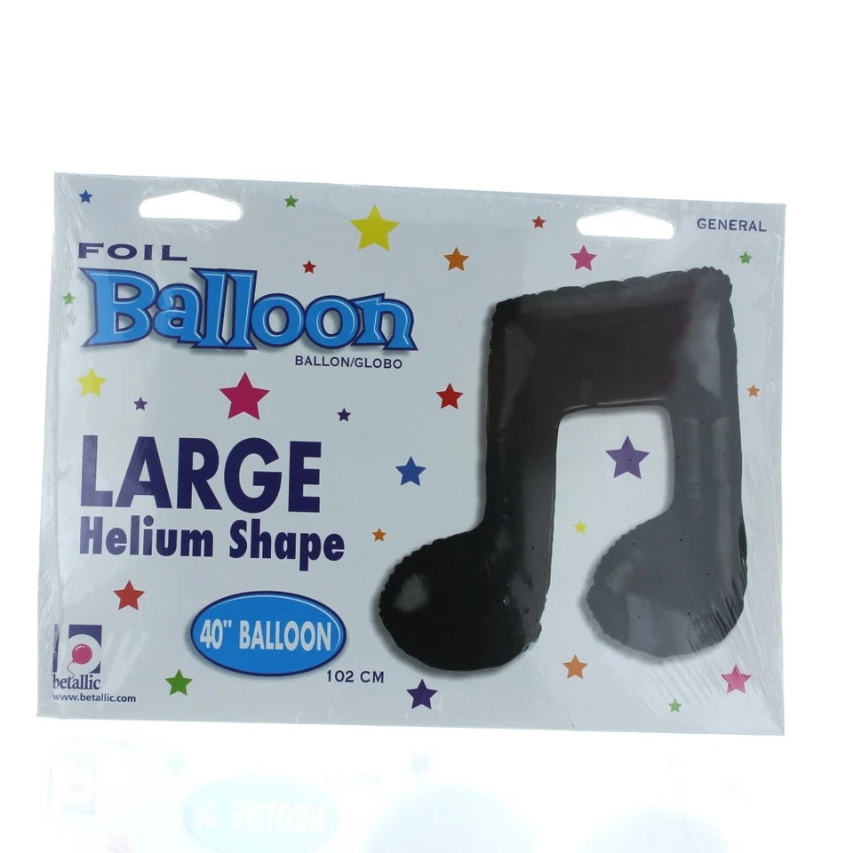 XL 40" Musical Note Eight Super Shape Mylar Foil Balloon Decoration Concert - Image 2 of 3
