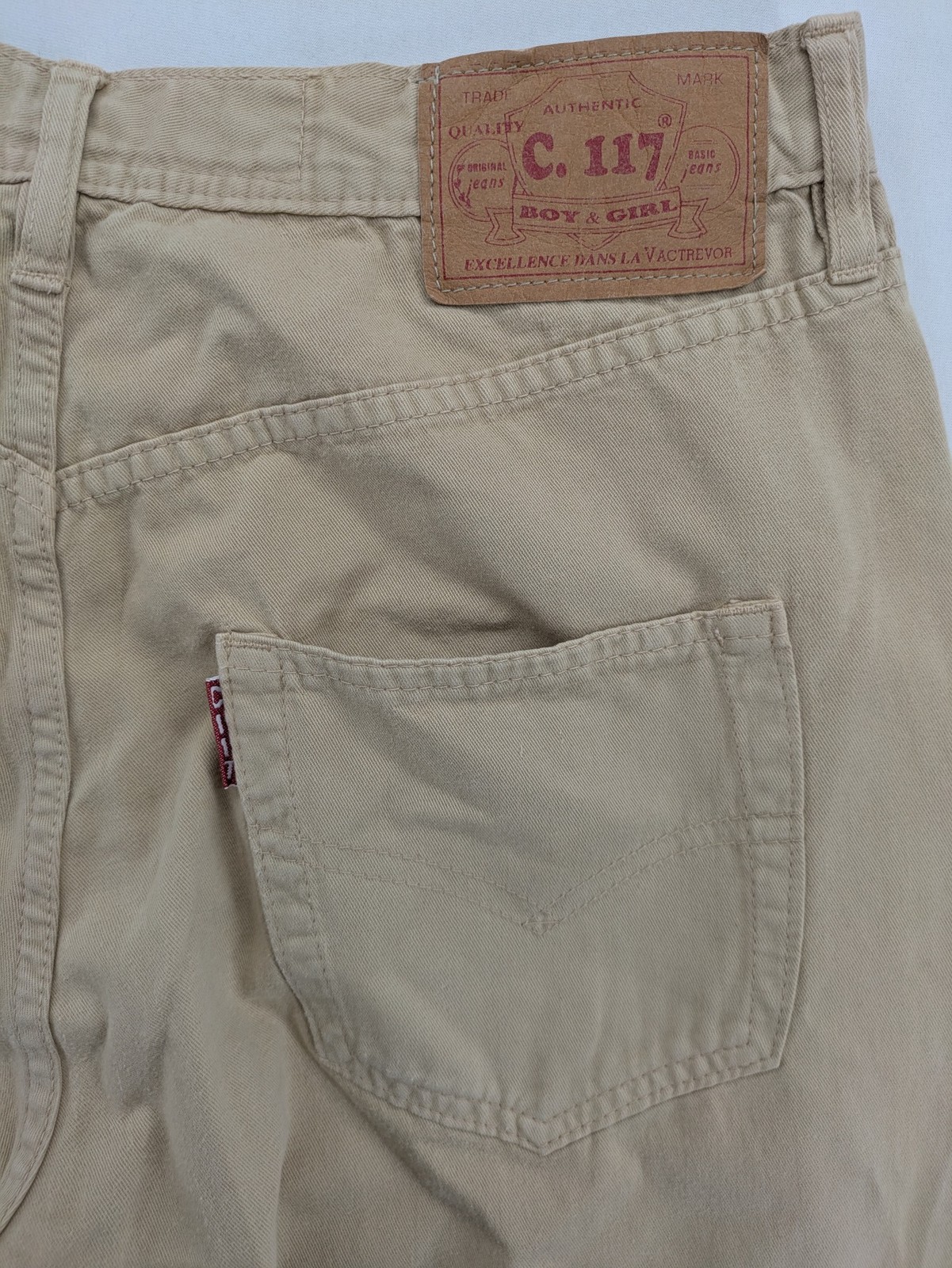 Vactrevor Basic C-117 Herren Jeans Hose Gr 46 Beige Baumwolle Straight Leg Fit image 9