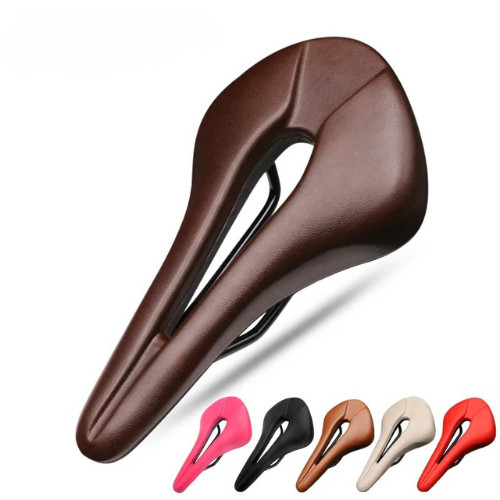 Breathable PU Leather Comfortable MTB Mountain Road Bike Bicycle Saddle Seat Gel
