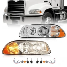 For Mack CX CXN CXU 98-18 GU4 GU5 GU7 GU8 08-18 Pair of Headlights Headlamps