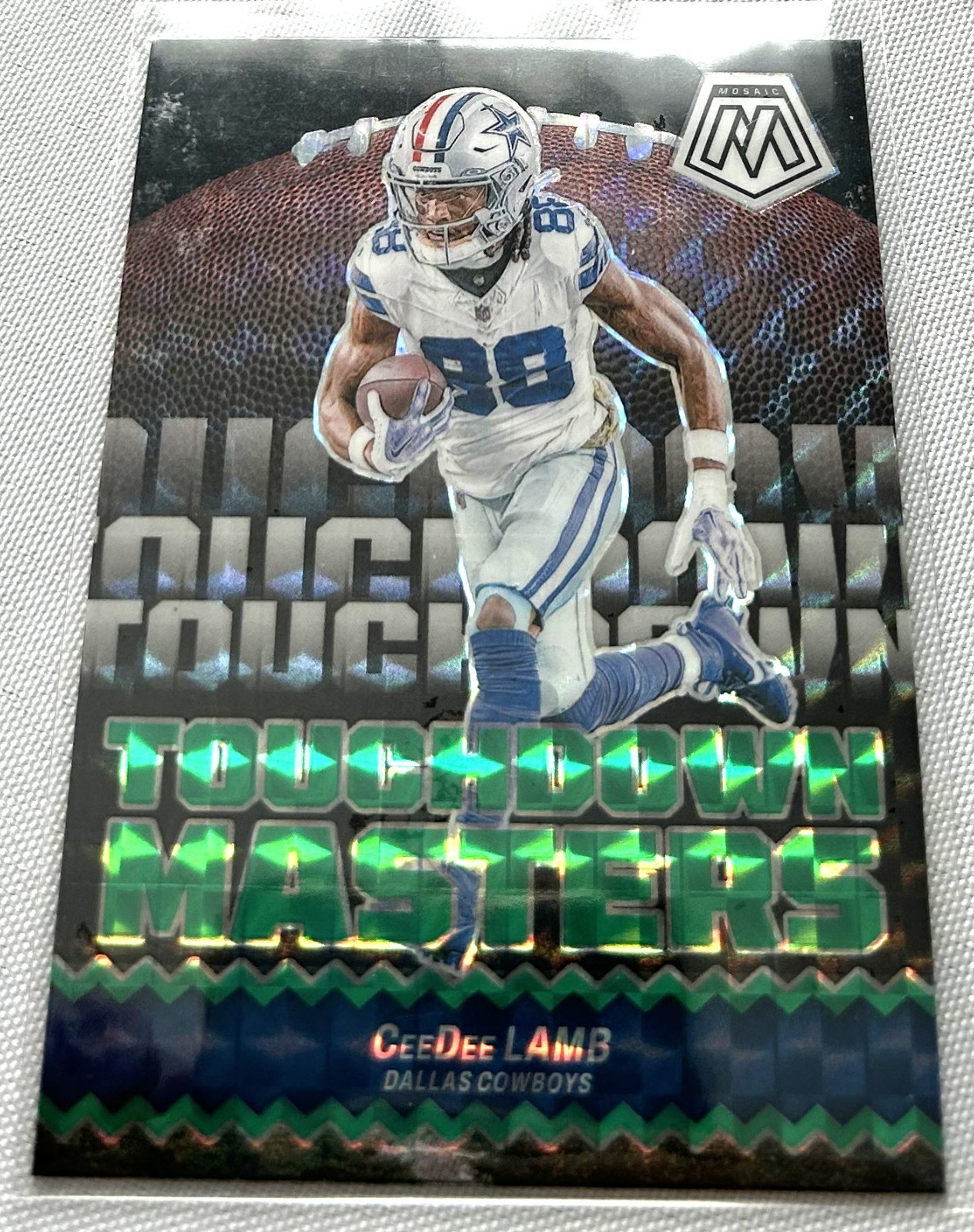 2024 Panini Mosaic Football CeeDee Lamb Dallas Cowboys Green Mosaic Prizm #TMCDL