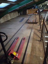 Used Mezzanine Floor 13.7M x 5M With Stairs and Handrails Floor Height 2.38M