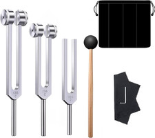 Tuning Forks for Healing Set 128Hz, 256Hz, 512Hz Sound Therapy Healing Instrum