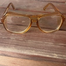 VTG Crews Foreman Safety Glasses Z87 C 5.0 Lens Side Shields/147MM Amber Orange
