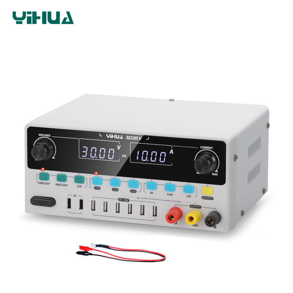 YIHUA 3010D-V DC Power Supply 0-30V 0-10A Adjustable Digital Lab
