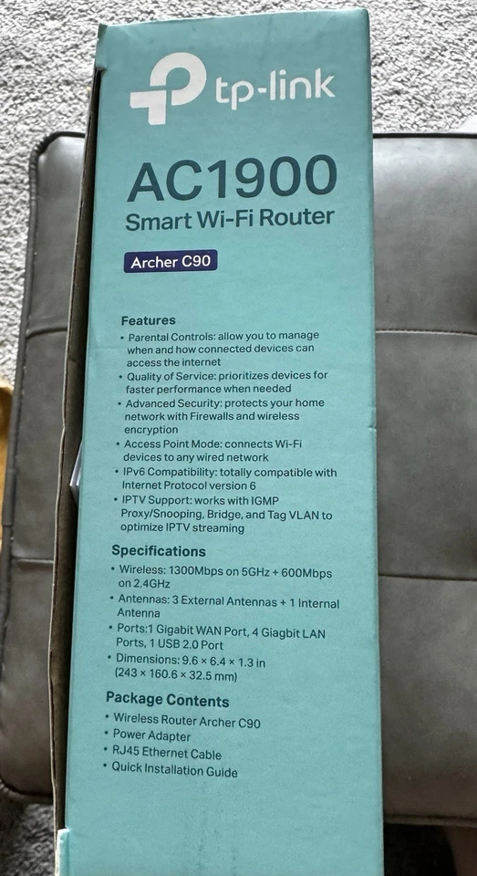 NIB-TP-Link AC1900 Smart WiFi Router (Archer C90) High Speed MU-MIMO - Image 4 of 4