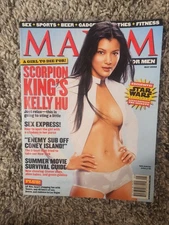MAXIM May 2002 Kelly Hu COVER! CLEAN NO LABEL Rare Vintage Excellent Condition
