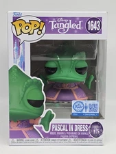 Funko Special Edition Pop Disney Tangled Pascal in Dress #1643 DMG BOX+Protector