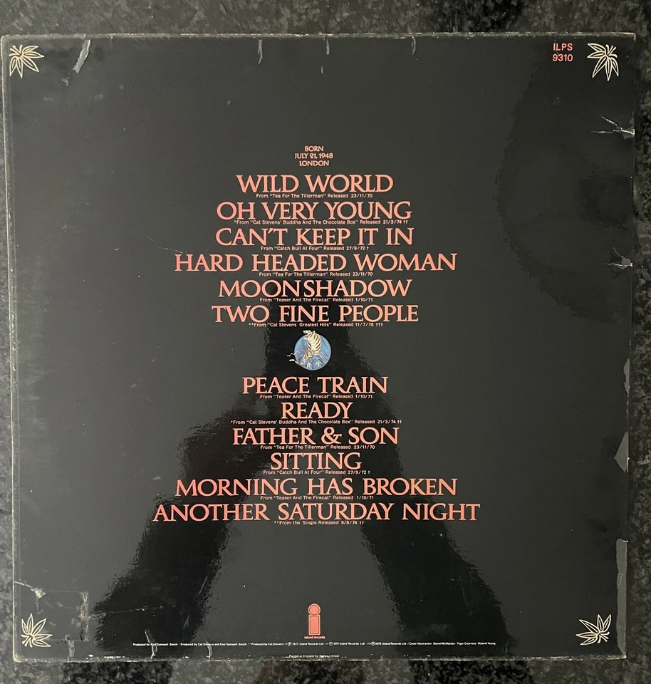 CAT STEVENS ‘Greatest Hits’ 1975 Vinyl LP Compilation Ex/Ex - Image 3 of 4