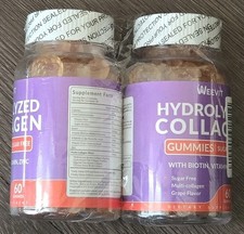 2 Pack Sugar Free Collagen Gummies for Women, Collagen Protein Type I,II,III,V,X