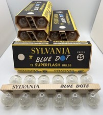 Sylvania Blue Dot Press 25 Flashbulbs Clear For Sure Shots 8 Packs of 12 Bulbs 