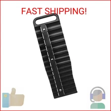 Strongway 3/8in.-Drive Magnetic Socket Holder - SAE and Metric, Black